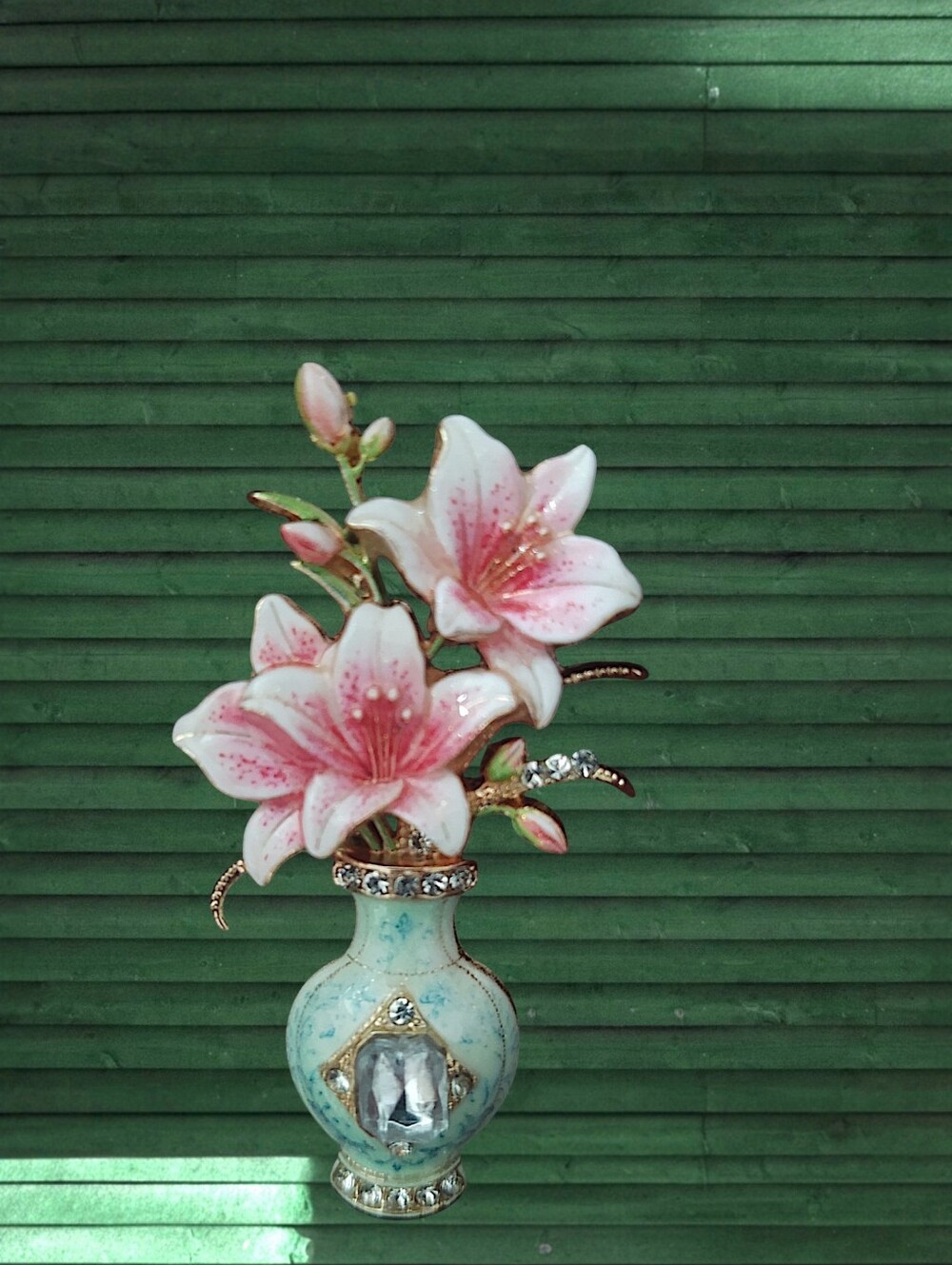 Pink Lily To See Your Boss Enamel Brooch